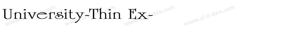 University-Thin Ex字体转换